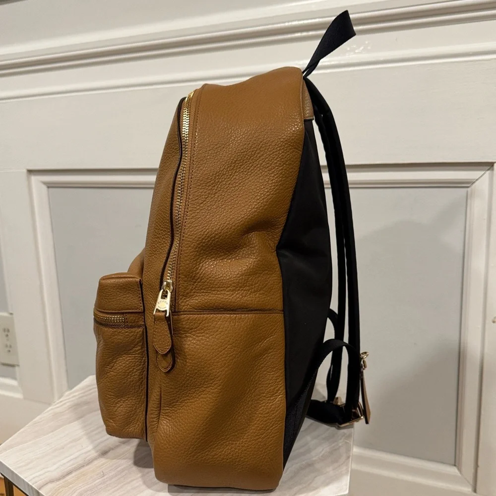 Coach Backpack Tan Pebbled Leather Large Charlie Backpack - Picture 5 of 17
